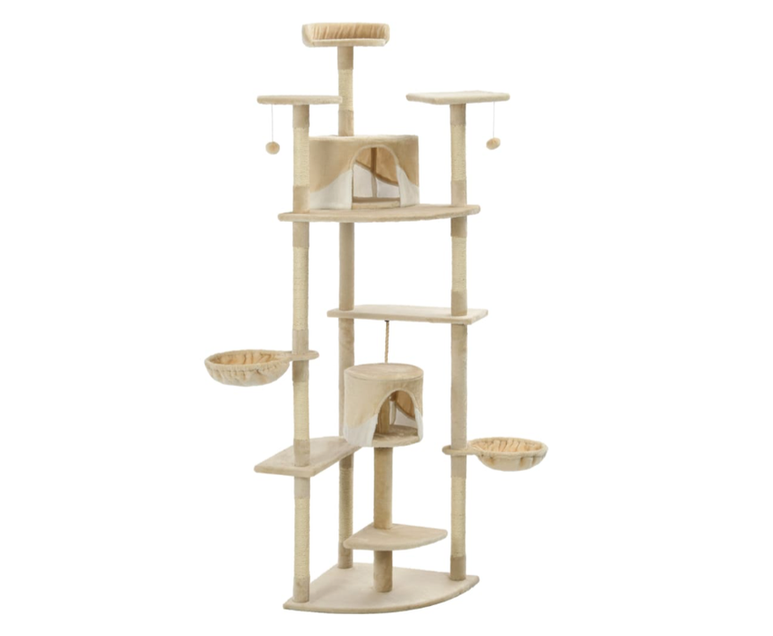 Katzenpalast Sandora XL mit Sisalseil und kuschelweichem Plüschstoff