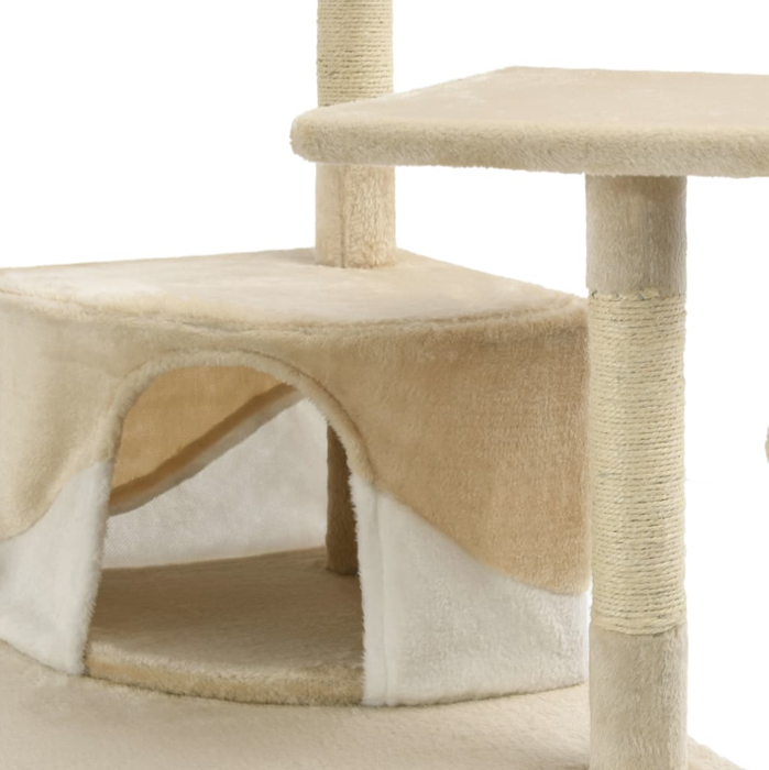 Katzenpalast Sandora XL mit Sisalseil und kuschelweichem Plüschstoff