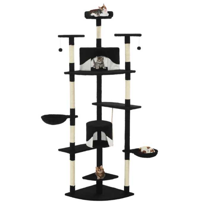 Katzenpalast Sandora XL mit Sisalseil und kuschelweichem Plüschstoff