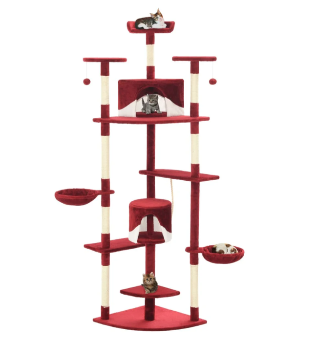 Katzenpalast Sandora XL mit Sisalseil und kuschelweichem Plüschstoff