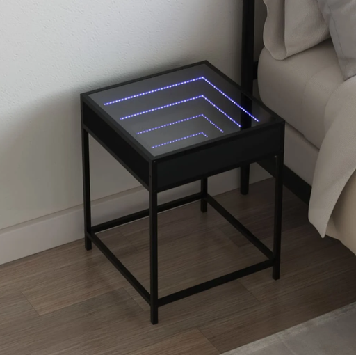 Infinity-Effekt LED-Nachttisch Matrix 40x40x51 cm im Sale bei Atiaro.com