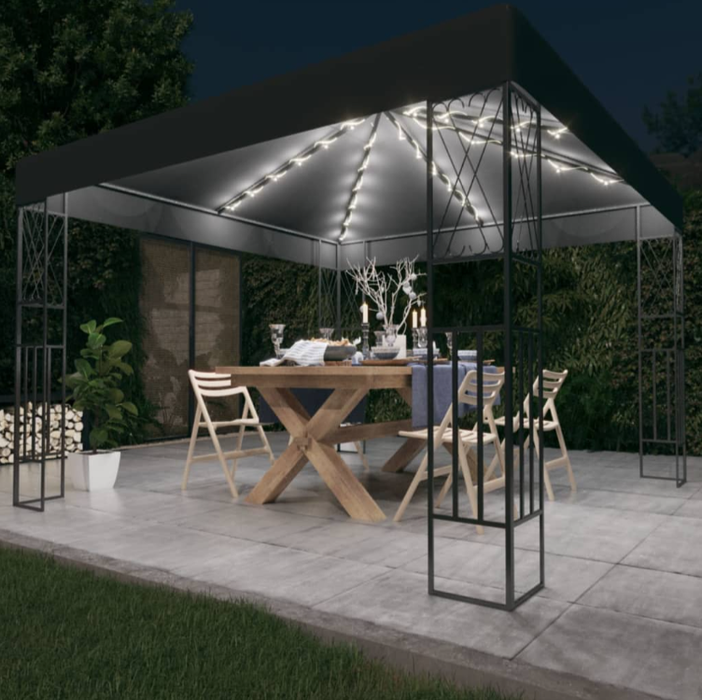 Pavillon Paloma mit Solar-LED-Lichterkette im SALE für 268,90 € bei www.Atiaro.com