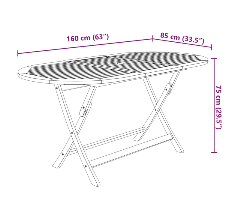 Garten-Essgruppe Akazio Massivholz-Akazie