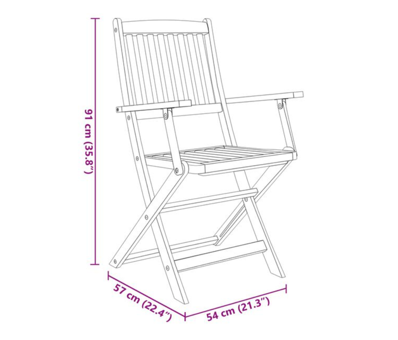 Garten-Essgruppe Akazio Massivholz-Akazie