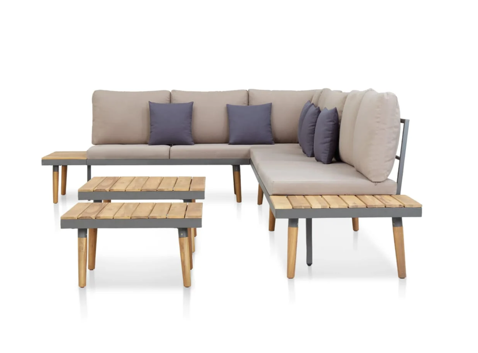 Gartenlounge Sabrina XL aus massivem Akazienholz