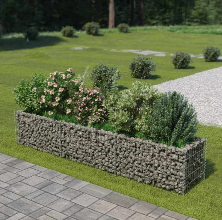 Gabionen-Hochbeet Marina Gabionenwand aus verzinktem Stahl