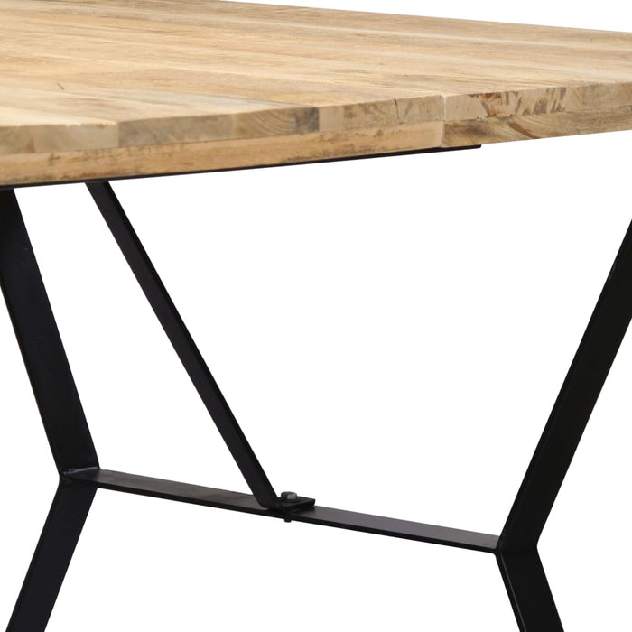 Dining table 140 x 80 x 76 cm solid mango wood