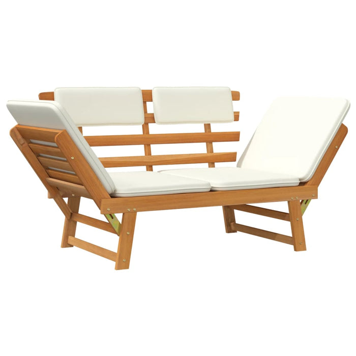Sima garden bench (balcony lounger/sun lounger) made of solid acacia wood