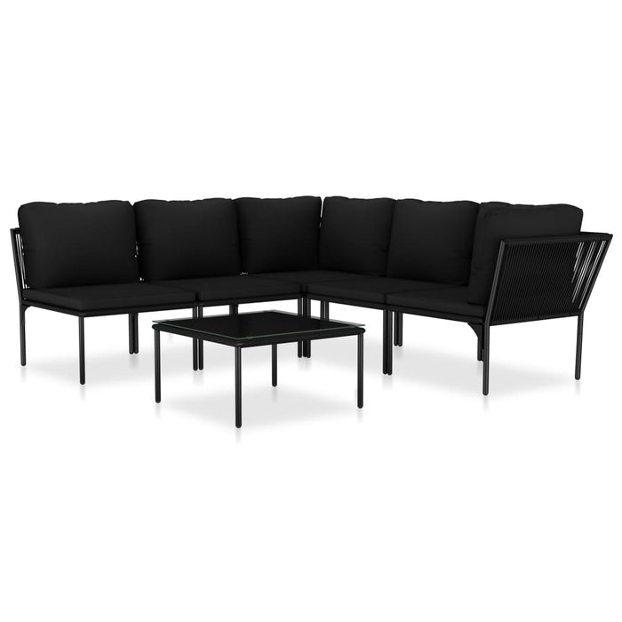 Miriam garden lounge with cushions in black