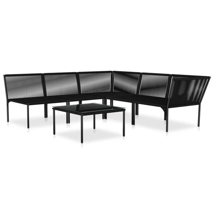 Miriam garden lounge with cushions in black