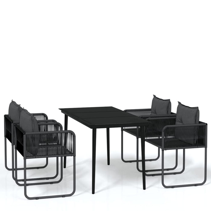 5 pcs. Black garden dining set