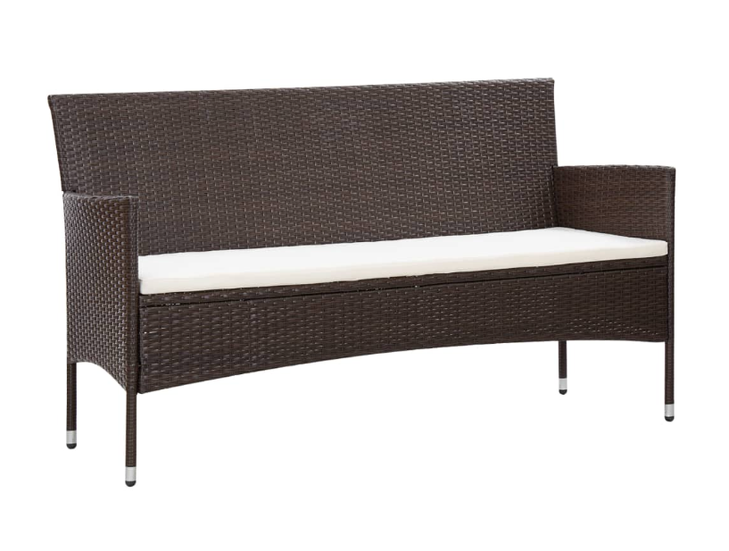 Gartenlounge-Set Arta mit Auflagen und Esstisch aus Poly Rattan