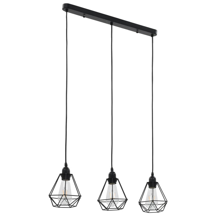 Deckenlampe Franz Diamant-Design Schwarz Hängelampe