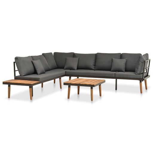 Garten-Lounge-Set Sabrina mit Auflagen aus Massivholz-Akazie Günstig und Versandkostenfrei auf Atiaro.com