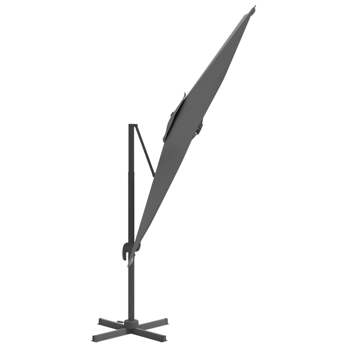 Ampelschirm Malibu mit Aluminium-Mast Anthrazit 300x300 cm