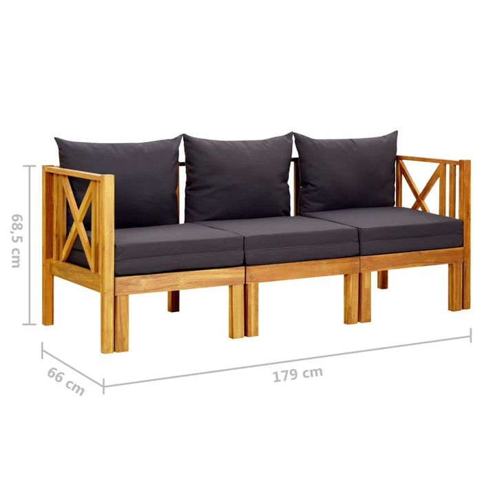 Viola leisure sofa made of solid acacia wood