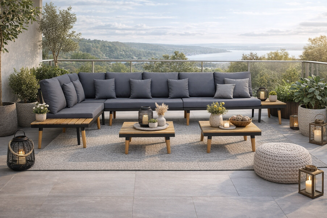 Gartenlounge Sabrina XL aus massivem Akazienholz