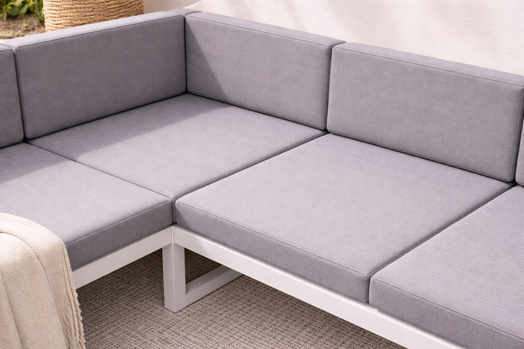 Garten-Lounge-Set Verona mit Auflagen Aluminium und WPC