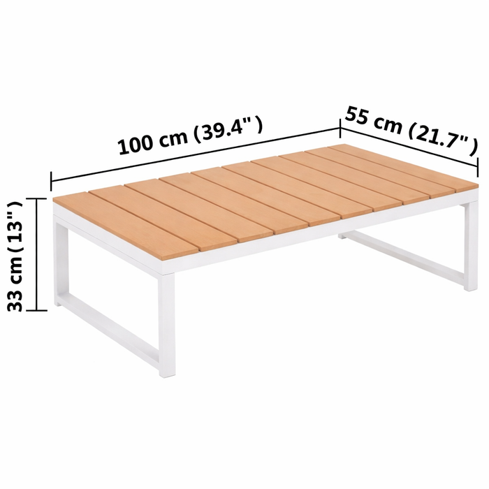 Garten-Lounge-Set Verona mit Auflagen Aluminium und WPC