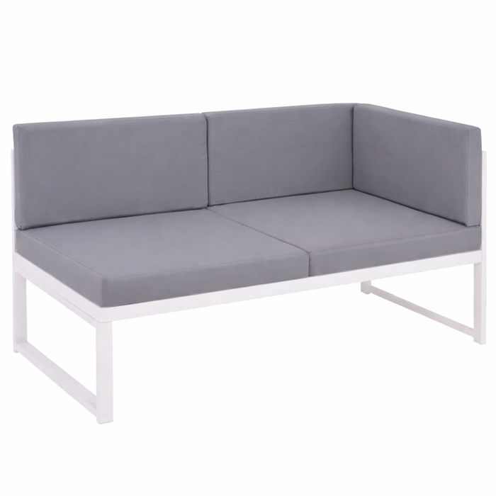 Garten-Lounge-Set Verona mit Auflagen Aluminium und WPC