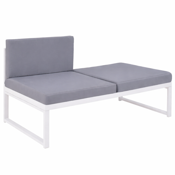 Garten-Lounge-Set Verona mit Auflagen Aluminium und WPC