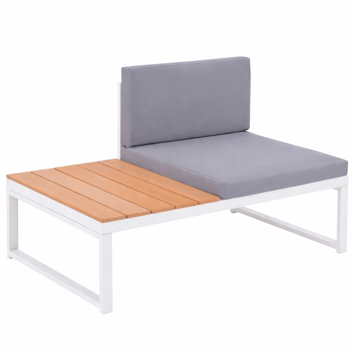 Garten-Lounge-Set Verona mit Auflagen Aluminium und WPC