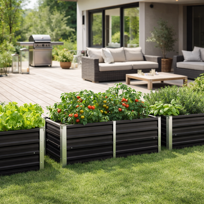 Hochbeet Gardino aus verzinktem Stahl in verschiedenen Maßeinheiten