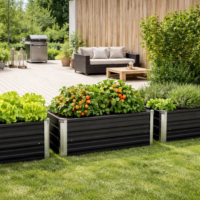 Hochbeet Gardino aus verzinktem Stahl in verschiedenen Maßeinheiten