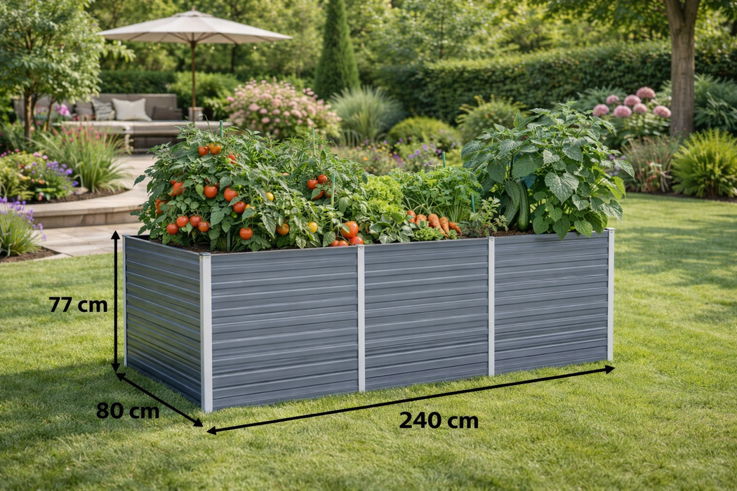 Hochbeet Gardino aus verzinktem Stahl in verschiedenen Maßeinheiten