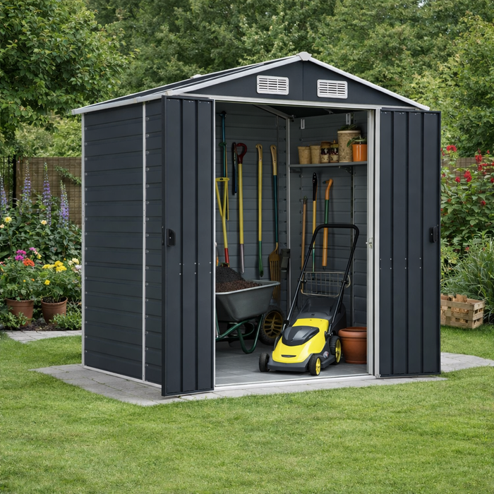 Gerätehaus AT-PRO in Anthrazit Metall