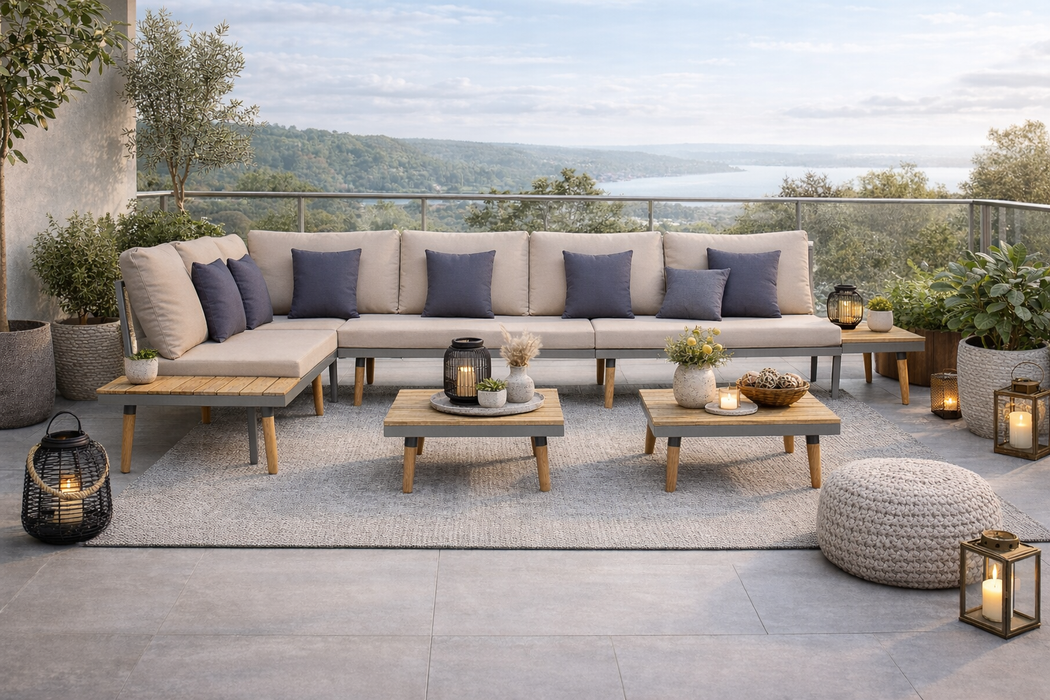 Gartenlounge Sabrina XL aus massivem Akazienholz