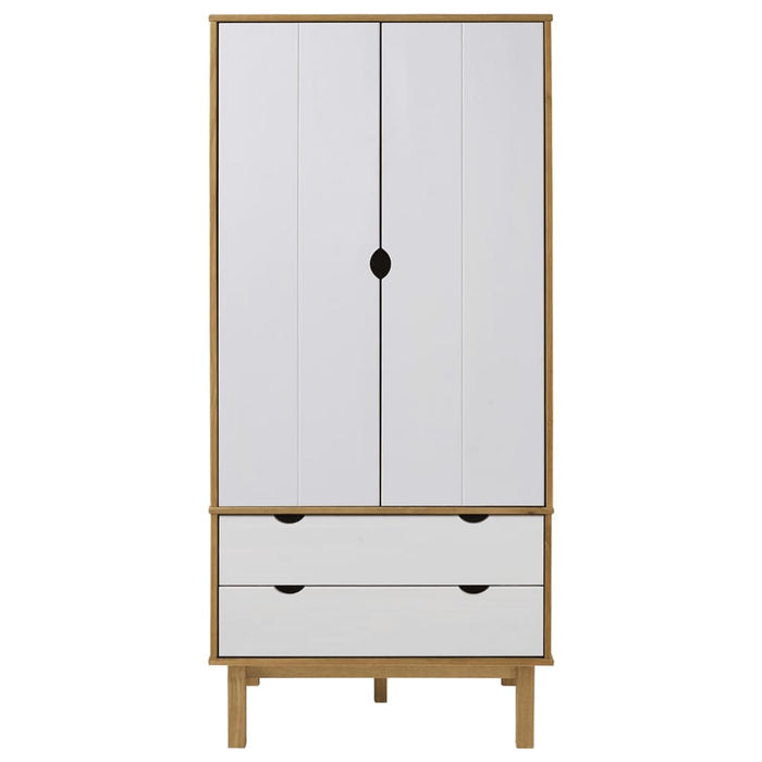 Kleiderschrank Emma aus massivem Akazienholz 172cm Höhe