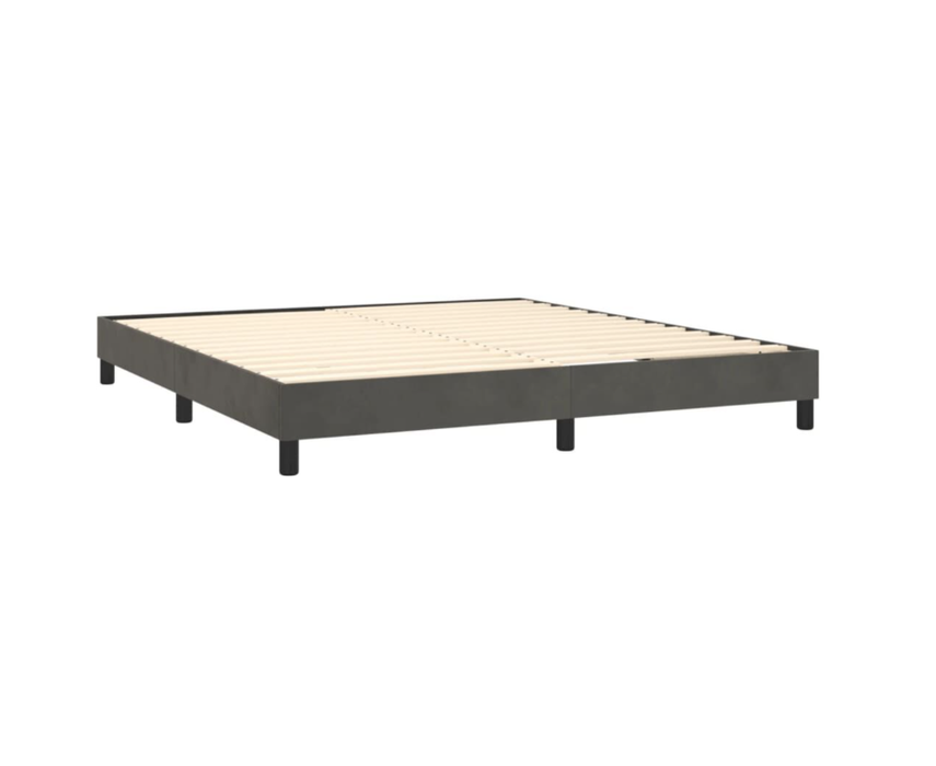 Boxspringbett Kairo mit Matratzenauflage (Topper) in Dunkelgrau oder Schwarz