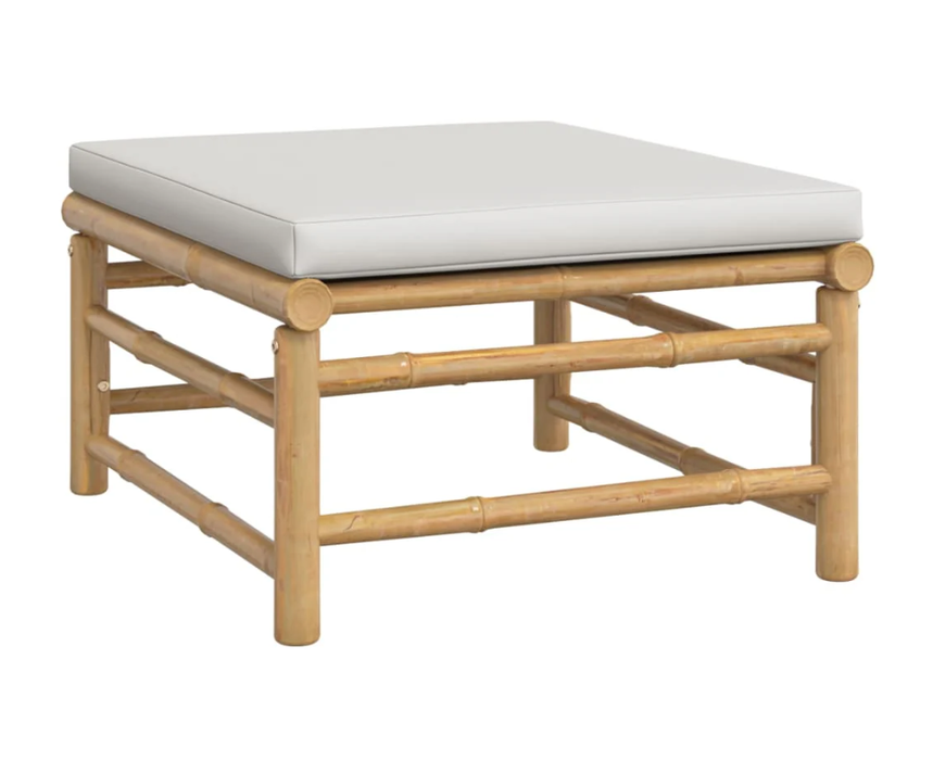 Garten-Lounge-Set Katalania mit Kissen in Taupe oder Hellgrau Bambusholz