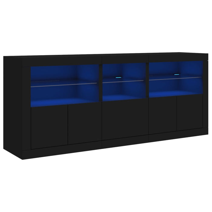 Led-Sideboard Aiman mit Glasplatten