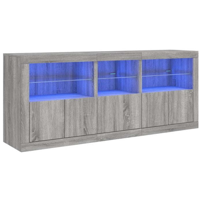 Led-Sideboard Aiman mit Glasplatten