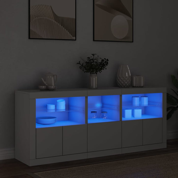Led-Sideboard Aiman mit Glasplatten