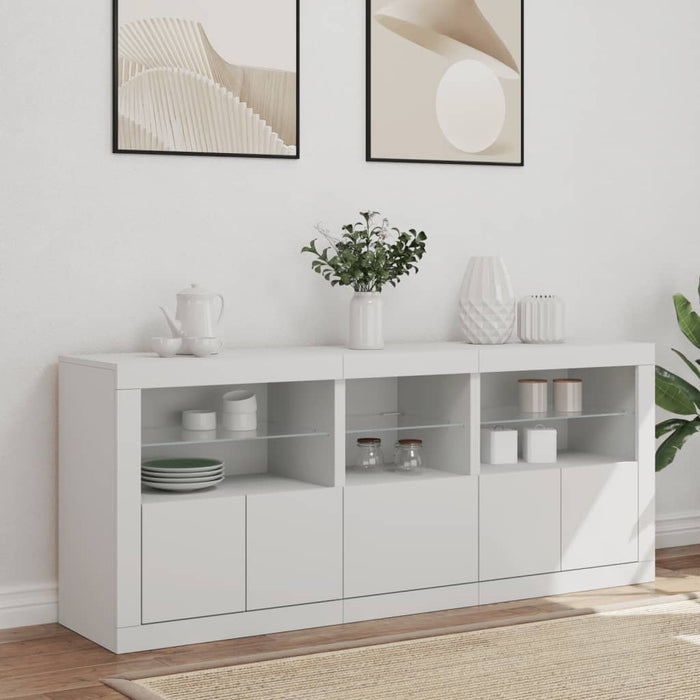 Led-Sideboard Aiman mit Glasplatten