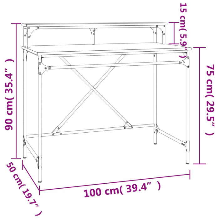 Schreibtisch Leo im Industrie-Stil