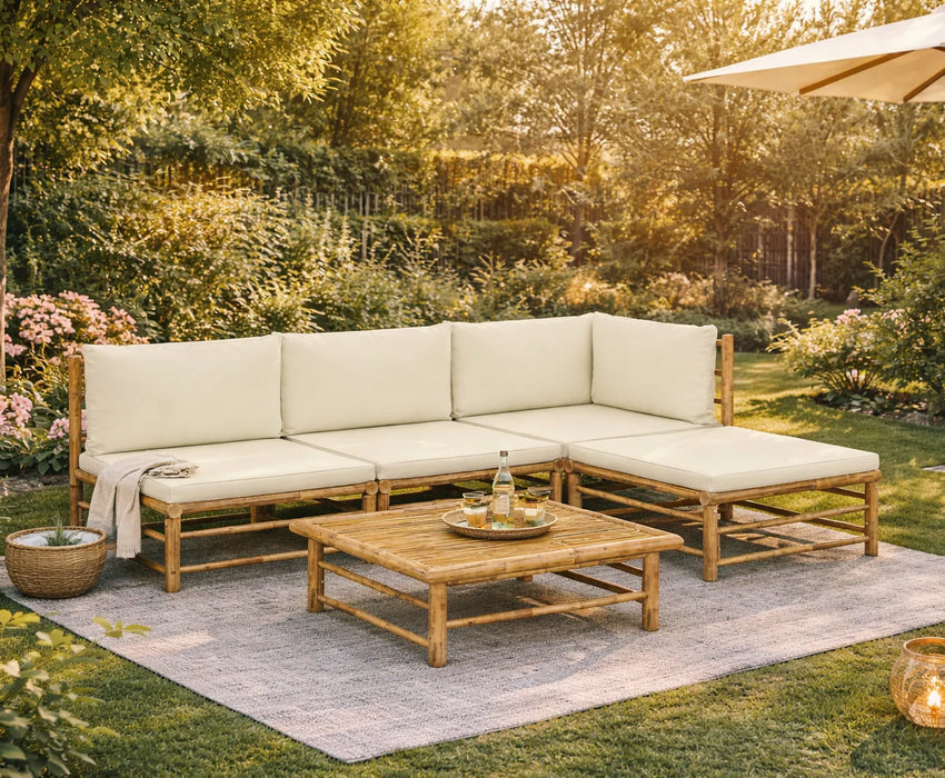 Bambus Gartenlounge-Set Lucas