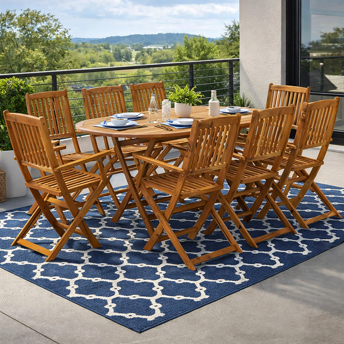 Garten-Essgruppe Akazio Massivholz-Akazie