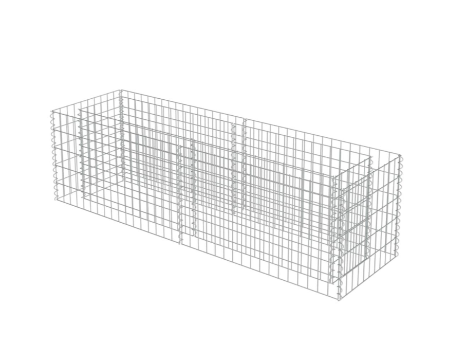 Gabionen-Hochbeet Marina Gabionenwand aus verzinktem Stahl
