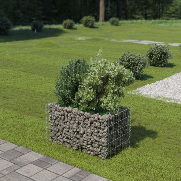 Gabionen-Hochbeet Marina Gabionenwand aus verzinktem Stahl