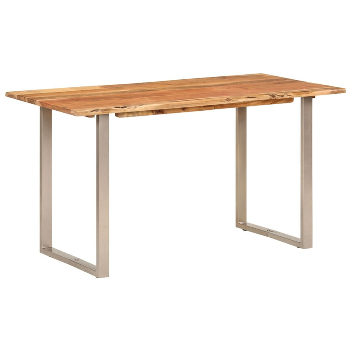 Dining table 140×70×76 cm solid acacia wood