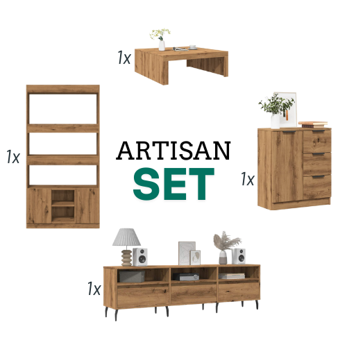 Kollektion SHEESHAM-STYLE aus Artisan Eiche (verschiedene Ausführungen)