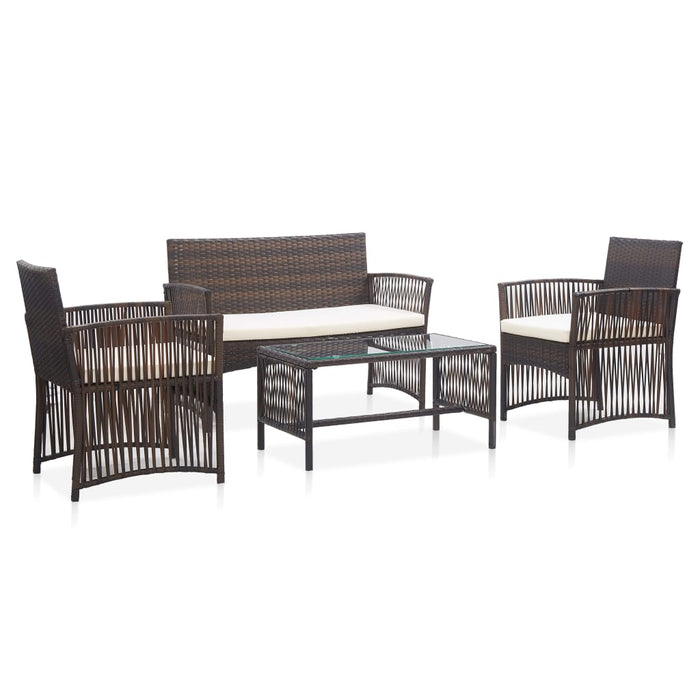 Garten-Lounge-Set Leipzig mit Auflagen und Esstisch (In 4 Farben erhältlich)