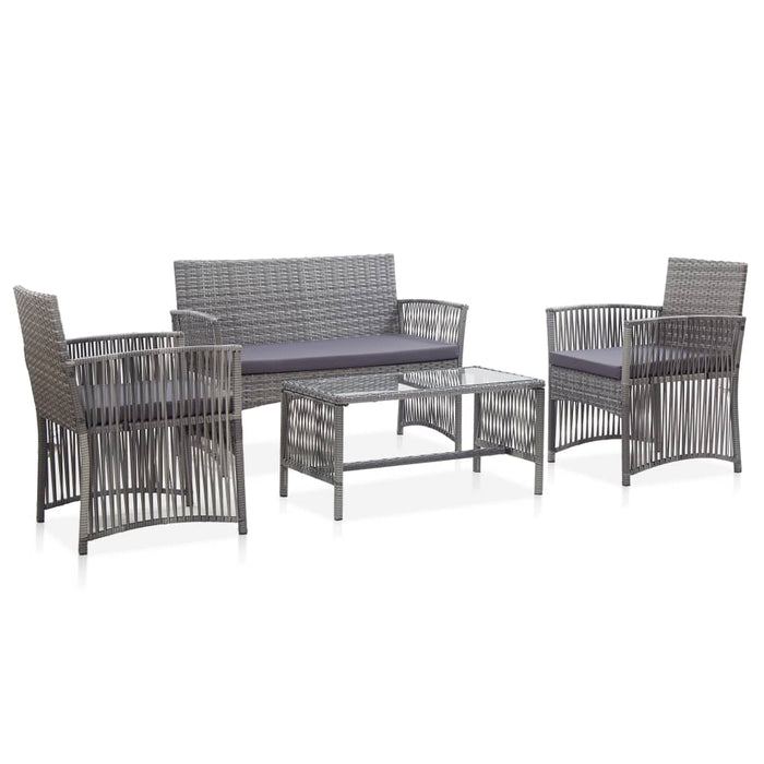 Garten-Lounge-Set Leipzig mit Auflagen und Esstisch (In 4 Farben erhältlich)