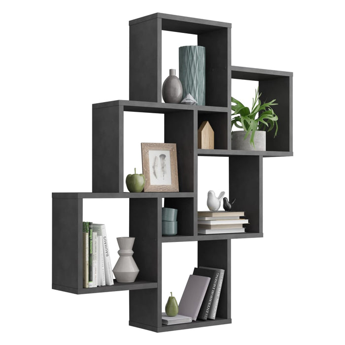 FMD wall shelf with 8 compartments Matera