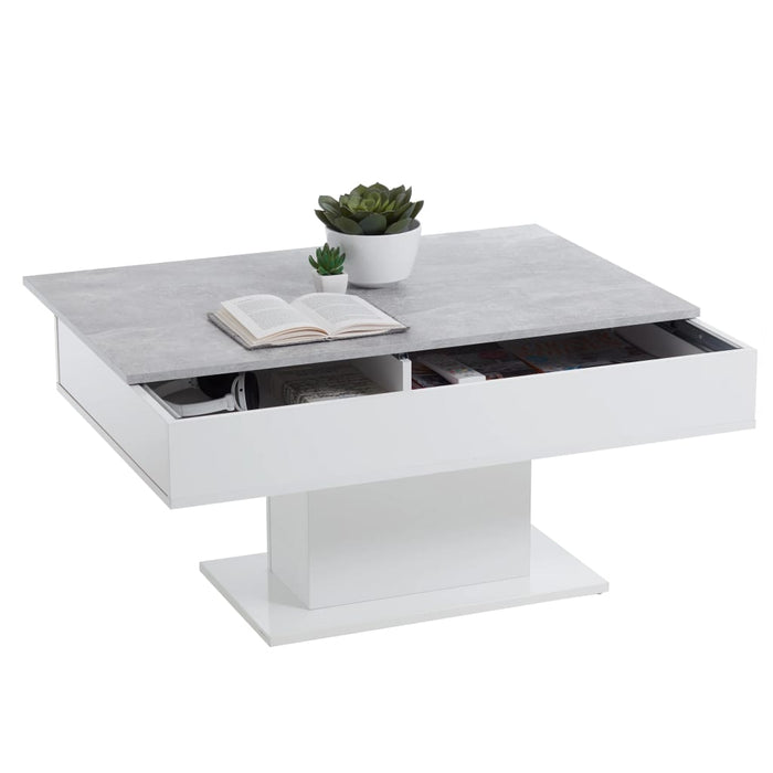 FMD coffee table concrete gray and white