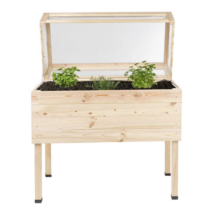 HI raised bed with cover 135 L wood